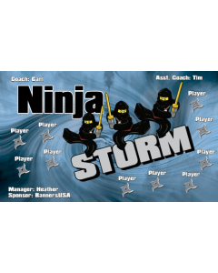 Ninja Storm Soccer 9oz Fabric Team Banner E-Z Order