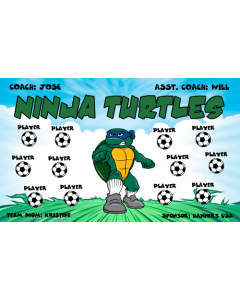 Ninja Turtles Soccer 9oz Fabric Team Banner E-Z Order