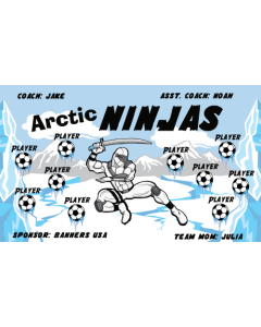 Arctic Ninjas Soccer 9oz Fabric Team Banner E-Z Order