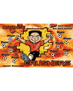 Orange Crushers Soccer 9oz Fabric Team Banner E-Z Order