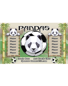 Pandas Soccer 9oz Fabric Team Banner E-Z Order