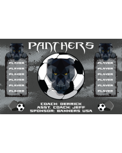 Panthers Soccer 9oz Fabric Team Banner E-Z Order