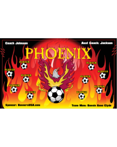 Phoenix Soccer 9oz Fabric Team Banner E-Z Order