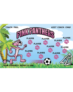 Pink Panthers Soccer 9oz Fabric Team Banner E-Z Order