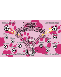 Pink Panthers Soccer 9oz Fabric Team Banner E-Z Order