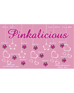 Pinkalicious Soccer 9oz Fabric Team Banner E-Z Order