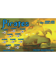 Pirates Soccer 9oz Fabric Team Banner E-Z Order