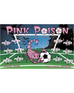 Pink Poison Soccer 9oz Fabric Team Banner E-Z Order