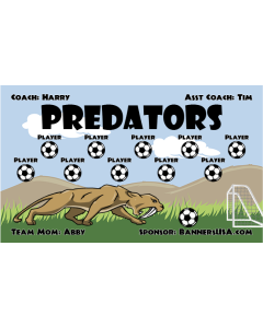 Predators Soccer 9oz Fabric Team Banner E-Z Order