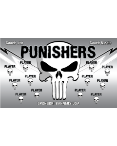 Punishers Soccer 9oz Fabric Team Banner E-Z Order