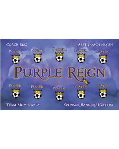 Purple Reign Soccer 9oz Fabric Team Banner E-Z Order