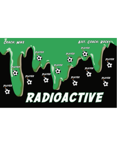 Radioactive Soccer 9oz Fabric Team Banner E-Z Order