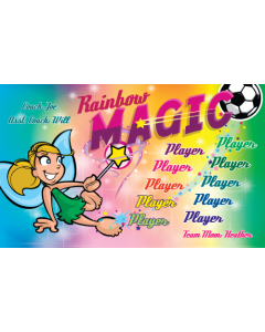 Rainbow Magic Soccer 9oz Fabric Team Banner E-Z Order