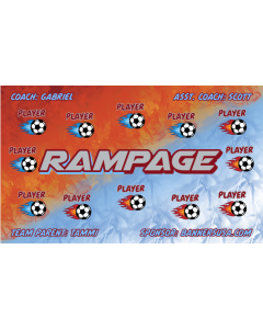 Rampage Soccer 9oz Fabric Team Banner E-Z Order