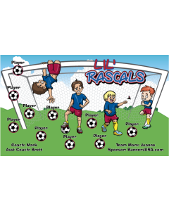 Lil' Rascals Soccer 9oz Fabric Team Banner E-Z Order