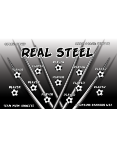 Real Steel Soccer 9oz Fabric Team Banner E-Z Order