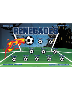 Renegades Soccer 9oz Fabric Team Banner E-Z Order