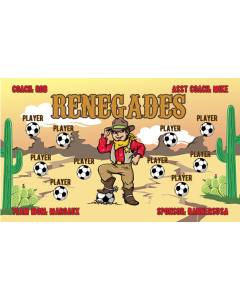 Renegades Soccer 9oz Fabric Team Banner E-Z Order