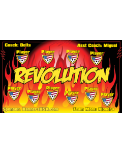 Revolution Soccer 9oz Fabric Team Banner E-Z Order