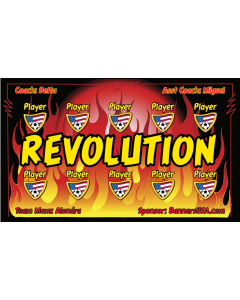 Revolution Soccer 9oz Fabric Team Banner E-Z Order