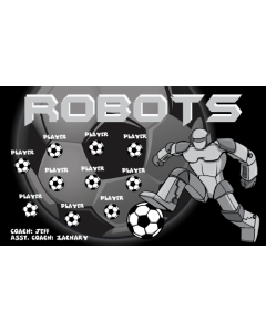 Robots Soccer 9oz Fabric Team Banner E-Z Order