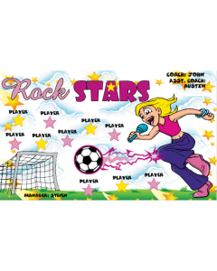 Rock Stars Soccer 9oz Fabric Team Banner E-Z Order