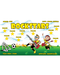 Rockstars Soccer 9oz Fabric Team Banner E-Z Order