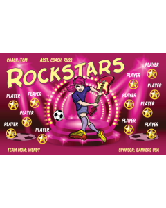 Rockstars Soccer 9oz Fabric Team Banner E-Z Order