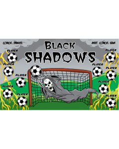 Black Shadows Soccer 9oz Fabric Team Banner E-Z Order