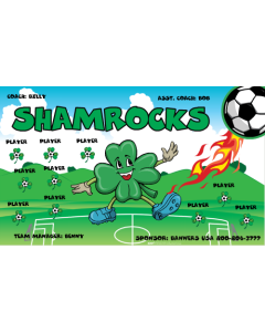 Shamrocks Soccer 9oz Fabric Team Banner E-Z Order