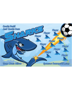 Sharks Soccer 9oz Fabric Team Banner E-Z Order