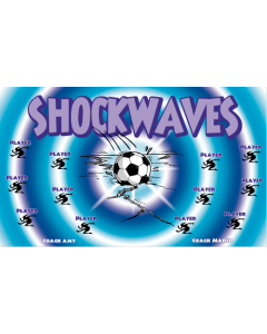 Shockwaves Soccer 9oz Fabric Team Banner E-Z Order