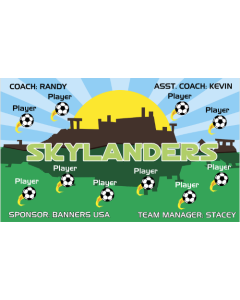 Skylanders Soccer 9oz Fabric Team Banner E-Z Order