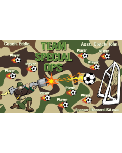 Team Special Ops Soccer 9oz Fabric Team Banner E-Z Order