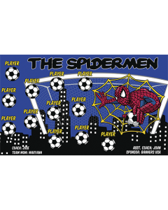 Spidermen Soccer 9oz Fabric Team Banner E-Z Order