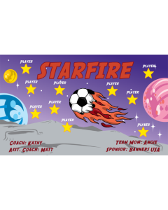 Starfire Soccer 9oz Fabric Team Banner E-Z Order