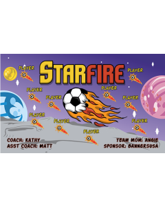 Starfire Soccer 9oz Fabric Team Banner E-Z Order
