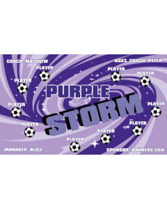 Purple Storm Soccer 9oz Fabric Team Banner E-Z Order