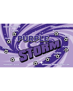Purple Storm Soccer 9oz Fabric Team Banner E-Z Order