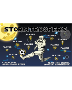 Stormtroopers Soccer 9oz Fabric Team Banner E-Z Order