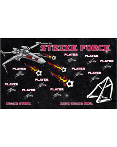 Strike Force Soccer 9oz Fabric Team Banner E-Z Order