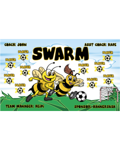 Swarm Soccer 9oz Fabric Team Banner E-Z Order