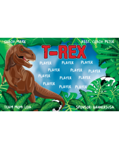 T-Rex Soccer 9oz Fabric Team Banner E-Z Order