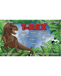 T-Rex Soccer 9oz Fabric Team Banner E-Z Order