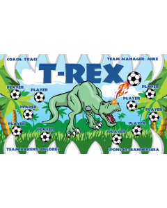 T-Rex Soccer 9oz Fabric Team Banner E-Z Order