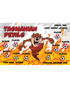 Tasmanian Devils Soccer 9oz Fabric Team Banner E-Z Order