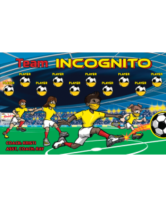 Team Incognito Soccer 9oz Fabric Team Banner E-Z Order