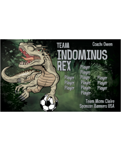 Team Indominus Rex Soccer 9oz Fabric Team Banner E-Z Order