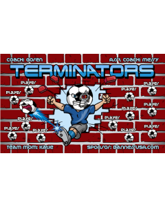 Terminators Soccer 9oz Fabric Team Banner E-Z Order