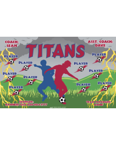 Titans Soccer 9oz Fabric Team Banner E-Z Order